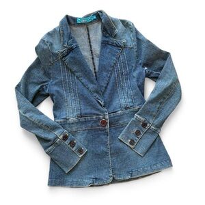 vintage paul frank denim blazer size small